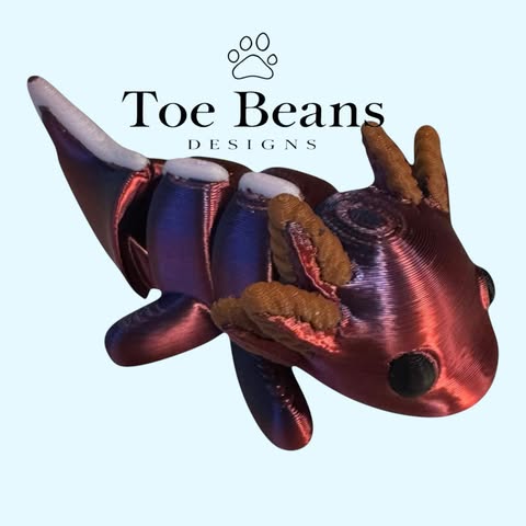 Red and Blue Axolotl