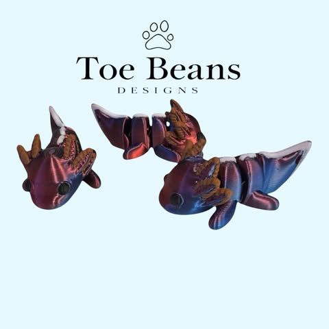 Red and Blue Axolotl