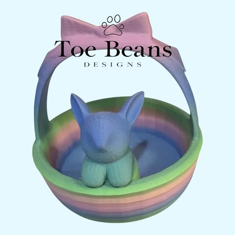 Rainbow Basket with bunny