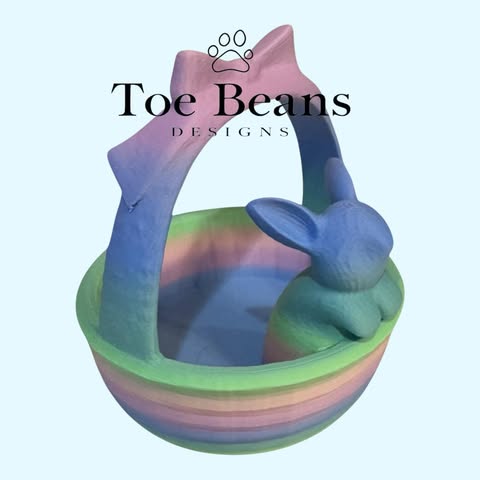 Rainbow Basket with bunny